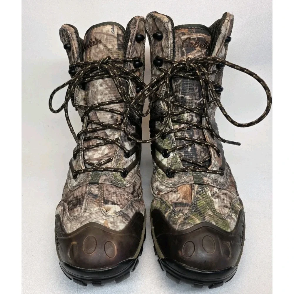 Mens 8.5 Cabela's Inferno Camo Insulated Waterproof Hunting / Camping Boots